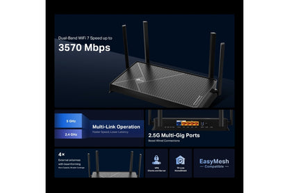 TP-Link Archer BE3600 Dual-Band Wi-Fi 7 Router