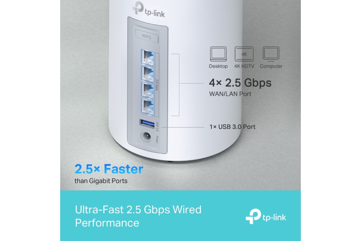 TP-Link Deco BE65 BE11000 Tri-Band Whole Home Mesh WiFi 7 System  - 3 Pack)