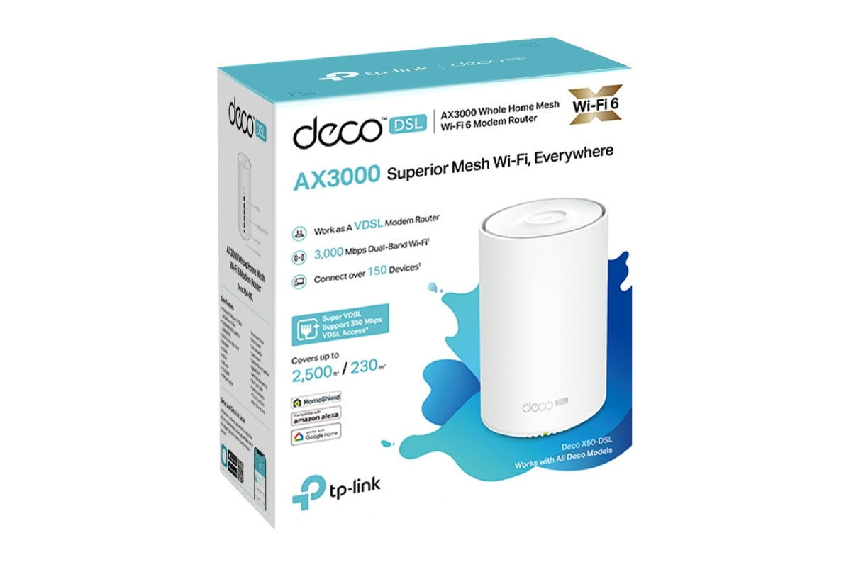 TP-Link Deco X50-DSL AX3000 VDSL Whole Home Mesh Wi-Fi 6 Router