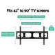 Artiss TV Wall Mount Bracket for 42"-90" LED LCD TVs Tilt Slim Flat Low Profile – view 6