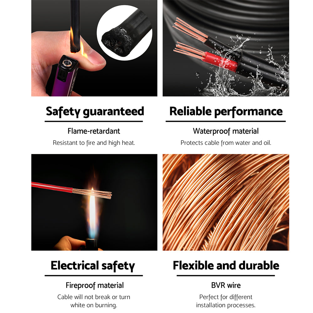 Giantz 2.5MM 100M Twin Core Wire Electrical Cable Extension Car 450V 2 Sheath – Auzzi Store