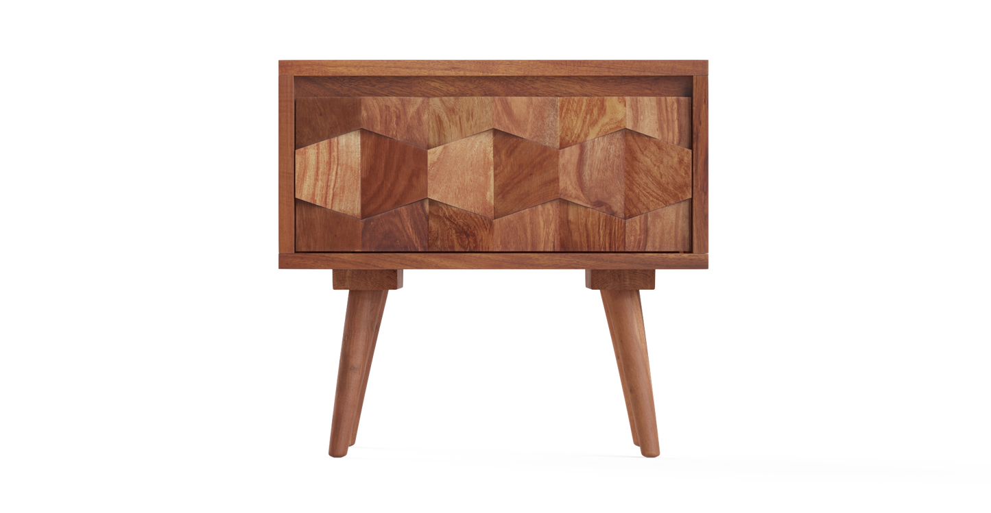 Brosa Thomas Bedside Table  - Dark Brown)