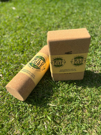 Wild Core Recovery Starter Pack: Premium Cork Roller & Yoga Block, Eco-Friendly, Versatile Use
