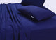 Elan Linen 100% Egyptian Cotton Vintage Washed 500TC Navy Blue 50 cm Deep Mega Queen Bed Sheets Set – view 3