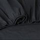 Elan Linen 100% Egyptian Cotton Vintage Washed 500TC Charcoal Single Bed Sheets Set – view 3