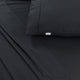 Elan Linen 100% Egyptian Cotton Vintage Washed 500TC Charcoal Single Bed Sheets Set – view 6