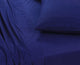 Elan Linen 100% Egyptian Cotton Vintage Washed 500TC Navy Blue Single Bed Sheets Set – view 3