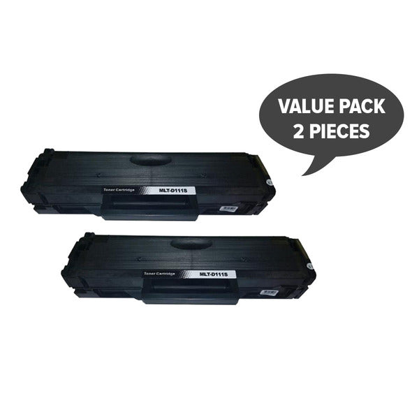 2x Premium Generic Toner Cartridge MLT-D111s Black for Samsung Printers