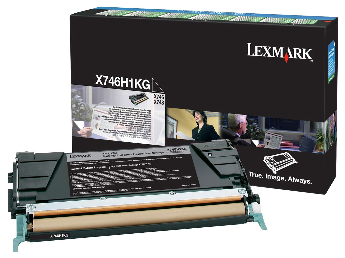 Lexmark X746H1KG Black Toner, 12K Yield, Return Program for X746/X748