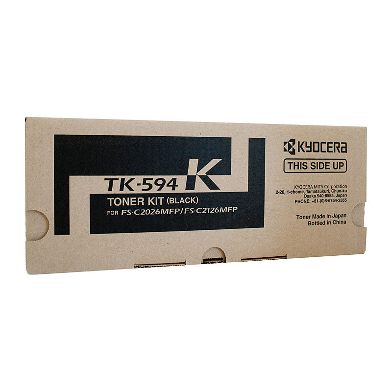 Kyocera TK594 Black Toner Cartridge, 7,000 Pages, Compatible with FSC2026MFP, FSC2126MFP, FSC2526MFP, FSC2626MFP