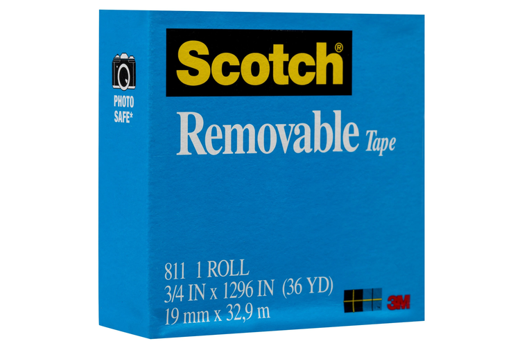 Scotch Magic Tape 811 Removable 19mm x 33m Box of 12