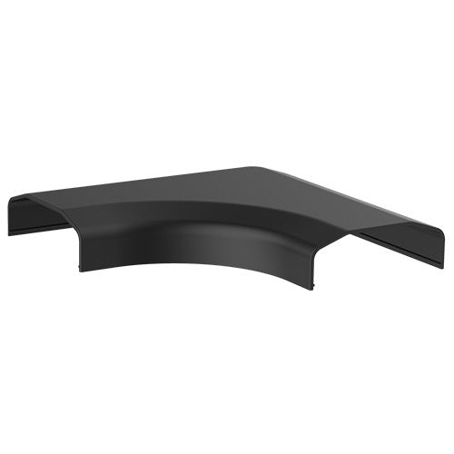 BRATECK Plastic Cable Cover Joint L Shape Material:ABS Dimensions 127x127x21.5mm - Black - Auzzistore