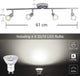 Modern 4 Light Track Lighting Kit LED (Chrome) – view 5