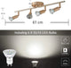 Modern 4-Light Track Lighting Kit LED (Gold) – view 5