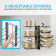 CARLA HOME Adjustable 8-Tier Pan Rack Pot Organizer for Kitchen Cabinet – view 6