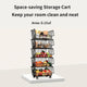 CARLA HOME Metal 5-Tier Rolling Vegetable and Fruit Basket Cart Stand for Kitchen – view 7 - Auzzistore