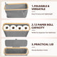 CARLA HOME Toilet Paper Storage Basket Holds Up to 12 Rolls with Bamboo Lid and Handle for RV Closet (Grey) – view 5