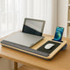 CARLA HOME Oversized Portable Lap Desk with Cushion,Mouse Pad, Tablet and Phone Holder which Fits Up to 17 Inch Laptops for Bed or Sofa (Brown) – view 3