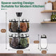 CARLA HOME Rotating Spice Rack Organizer with 16 Glass Jars for Kitchen Seasoning and Herb Storage – view 2
