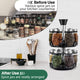 CARLA HOME Rotating Spice Rack Organizer with 16 Glass Jars for Kitchen Seasoning and Herb Storage – view 5