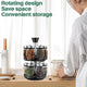 CARLA HOME Rotating Spice Rack Organizer with 16 Glass Jars for Kitchen Seasoning and Herb Storage – view 6