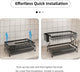 CARLA HOME 2-Tier Dish Drying Rack with Drainage Tray, Utensil Holder, Cup Hooks & Cutting Board Rack for Kitchen (Black) – view 4