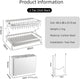 CARLA HOME 2-Tier Dish Drying Rack with Drainage Tray, Utensil Holder, Cup Hooks & Cutting Board Rack for Kitchen (White) – view 2