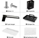 CARLA HOME Kitchen Sink Caddy Organizer with Sponge, Soap & Brush Storage and Rag Rack, Drain Tray & Utensil Holder – view 8