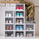 CARLA HOME 6-Tier Stackable Shoe Storage Box Organizer with Clear Door for Closet, Entryway or Cabinet – view 3