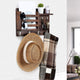 CARLA HOME Rustic Wood Wall Mounted Key and Mail Holder Organizer with Shelf, Letter Slot & 6 Hooks for Entryway Decor Home – view 2