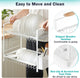 CARLA HOME 2-Tier Large Dish Drying Rack with Drainboard, Utensil Holder, Glass Hooks & Cutlery Storage (White) – view 8