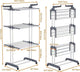 CARLA HOME Folding Clothes Drying Rack with Wheels and Adjustable Side Wings for Laundry Rack and Clothes Storage (Upgraded Model) – view 2 - Auzzistore