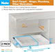 CARLA HOME 2 Pack Pull Out Cabinet Organizer Expandable for Cabinets with Adjustable Slide Out Shelves and Easy Installation (White) – view 2