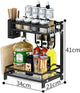 CARLA HOME 2-Tier Kitchen Spice Rack Organizer Storage Shelf for Condiments, Oil Bottles, Utensils, Cutting Board & More – view 3