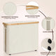 CARLA HOME 2 Pack Toilet Paper Storage Basket Holds Up to 12 Rolls with Bamboo Lid and Handle for RV Closet (White) – view 4