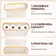 CARLA HOME 2 Pack Toilet Paper Storage Basket Holds Up to 12 Rolls with Bamboo Lid and Handle for RV Closet (White) – view 5