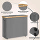 CARLA HOME 2 pack Toilet Paper Storage Basket Holds Up to 12 Rolls with Bamboo Lid and Handle for RV Closet (Grey) – view 4