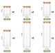 CARLA HOME 12 Pack Glass Storage Jars with Bamboo Lids for Kitchen Pantry, Pasta, Snacks, Cookies, Candy & More – view 2