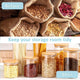 CARLA HOME 12 Pack Glass Storage Jars with Bamboo Lids for Kitchen Pantry, Pasta, Snacks, Cookies, Candy & More – view 6