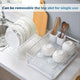 CARLA HOME 2-Tier Dish Drying Rack for Kitchen Counter with Removable Drip Tray, Utensil Holder and Cutlery Organizer – view 5