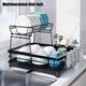 CARLA HOME 2-Tier Dish Drying Rack for Kitchen Counter with Drainboard, Utensil Holder, Cup Rack & Cutlery Organizer – view 5