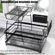 CARLA HOME 2-Tier Dish Drying Rack for Kitchen Counter with Drainboard, Utensil Holder, Cup Rack & Cutlery Organizer – view 6