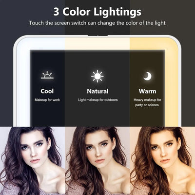 LED Travel Makeup Mirror 3 Light Modes USB - Variant 2