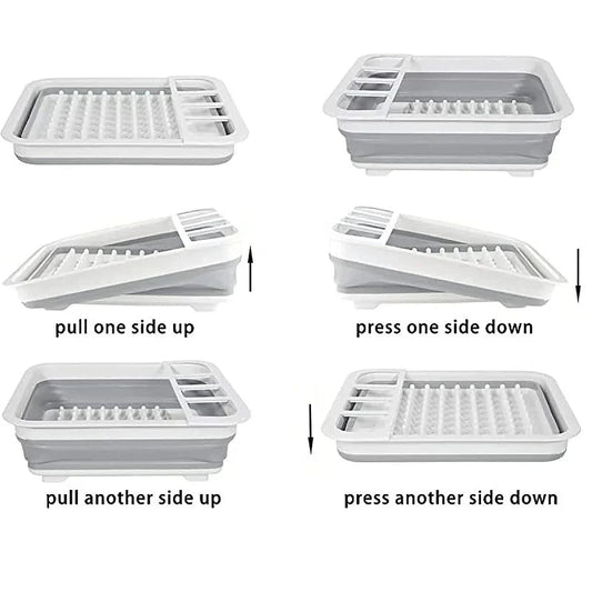 Foldable Kitchen Dish Rack Storage Tray – view 2