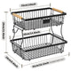 2-Tier Metal Fruit Vegetable Storage Basket – view 2