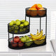 Black Stainless Steel Fruit Basket Storage – view 3
