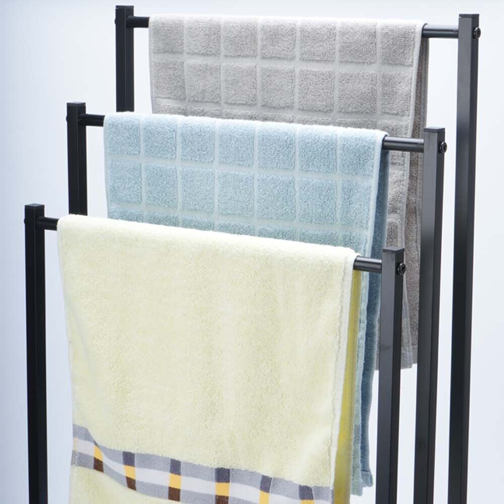 3 Tier Metal Towel Rack Freestanding Bathroom Organizer Rail