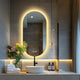 800x500mm LED Bathroom Mirror Oval Anti-Fog Dimmable Wall Mount – view 5