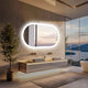 800x500mm LED Bathroom Mirror Oval Anti-Fog Dimmable Wall Mount – view 8