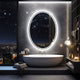 600x800mm LED Bathroom Mirror Oval Anti-Fog Dimmable – view 2